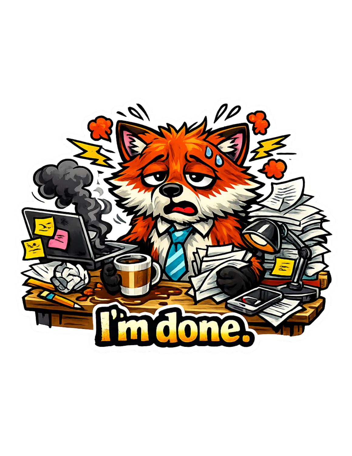 I'm Done Sticker