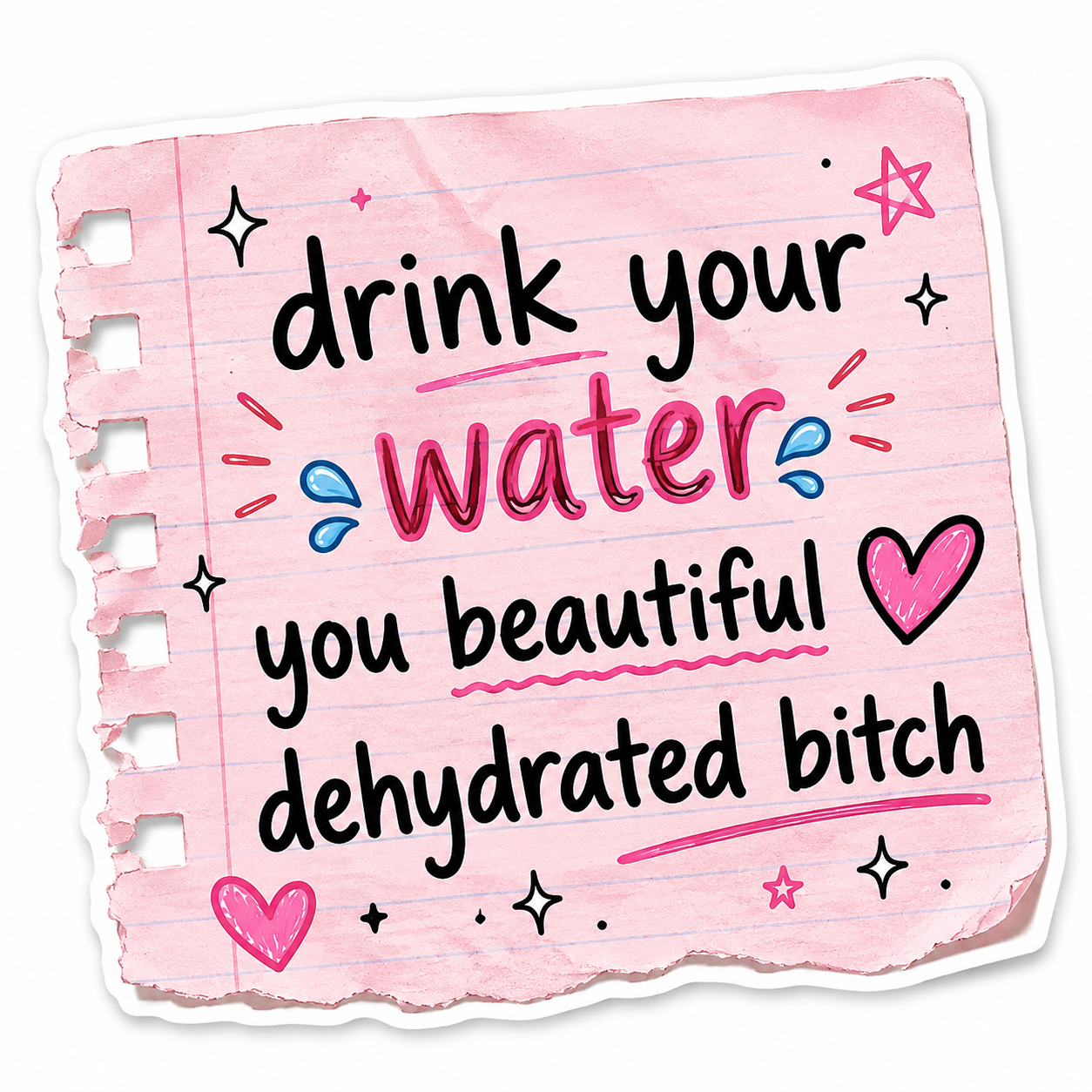 Drink Your Water Sticker