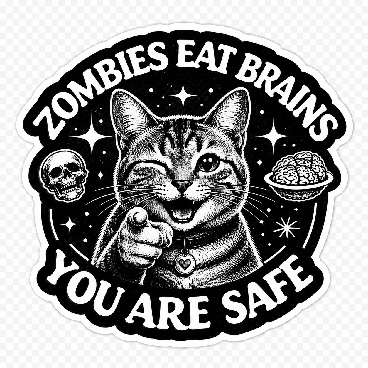 Zombies Eat Brains Sticker
