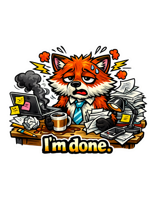 I'm Done Sticker