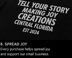 Tell Your Story- Making Joy Creations Apparel