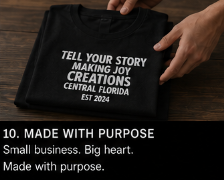Tell Your Story- Making Joy Creations Apparel