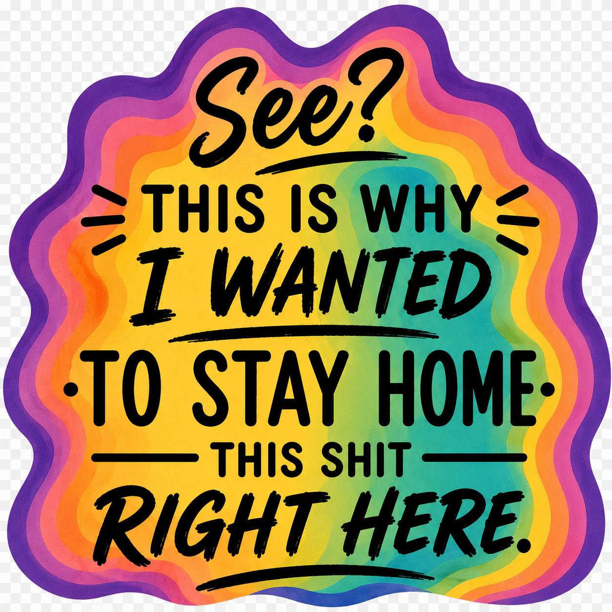This Is Why I Wanted To Stay Home Sticker
